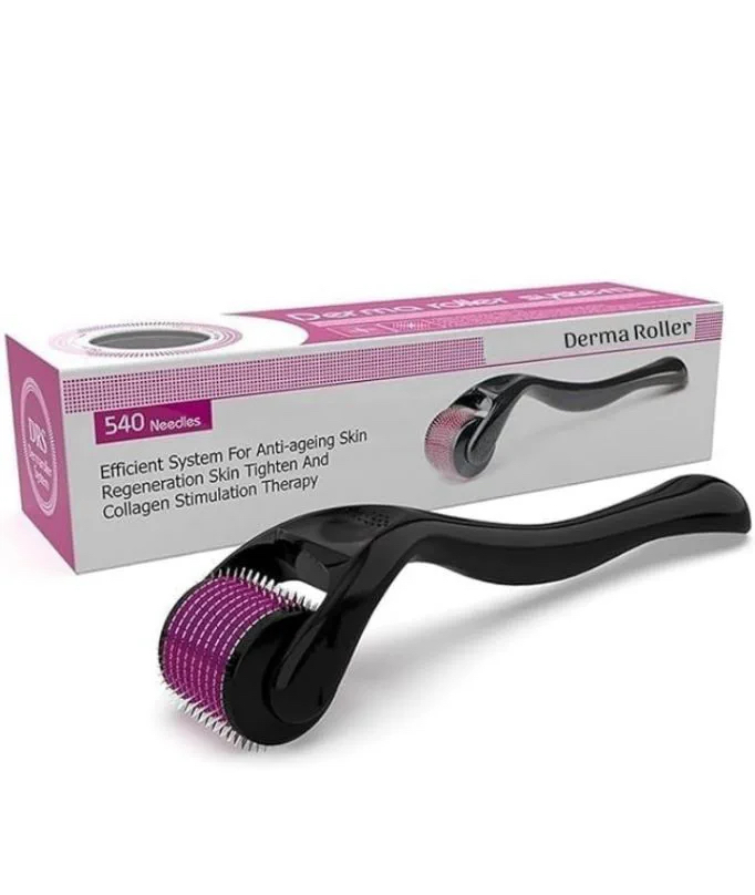 Derma Roller de 540 agujas para regeneración de piel y estimulación de colágeno